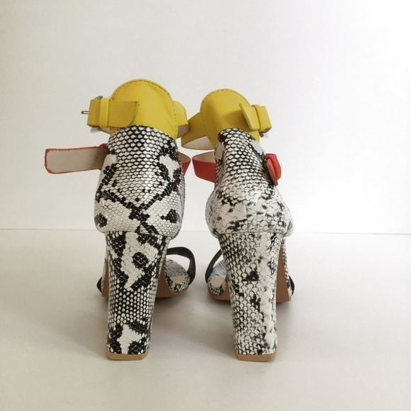 High Heeled Sexy Snakeskin Gladiator Sandals - Picture 4 of 6